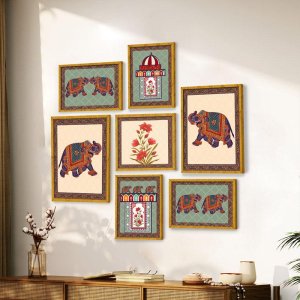 Vivid Indian Heritage Wall Art - Set Of Seven